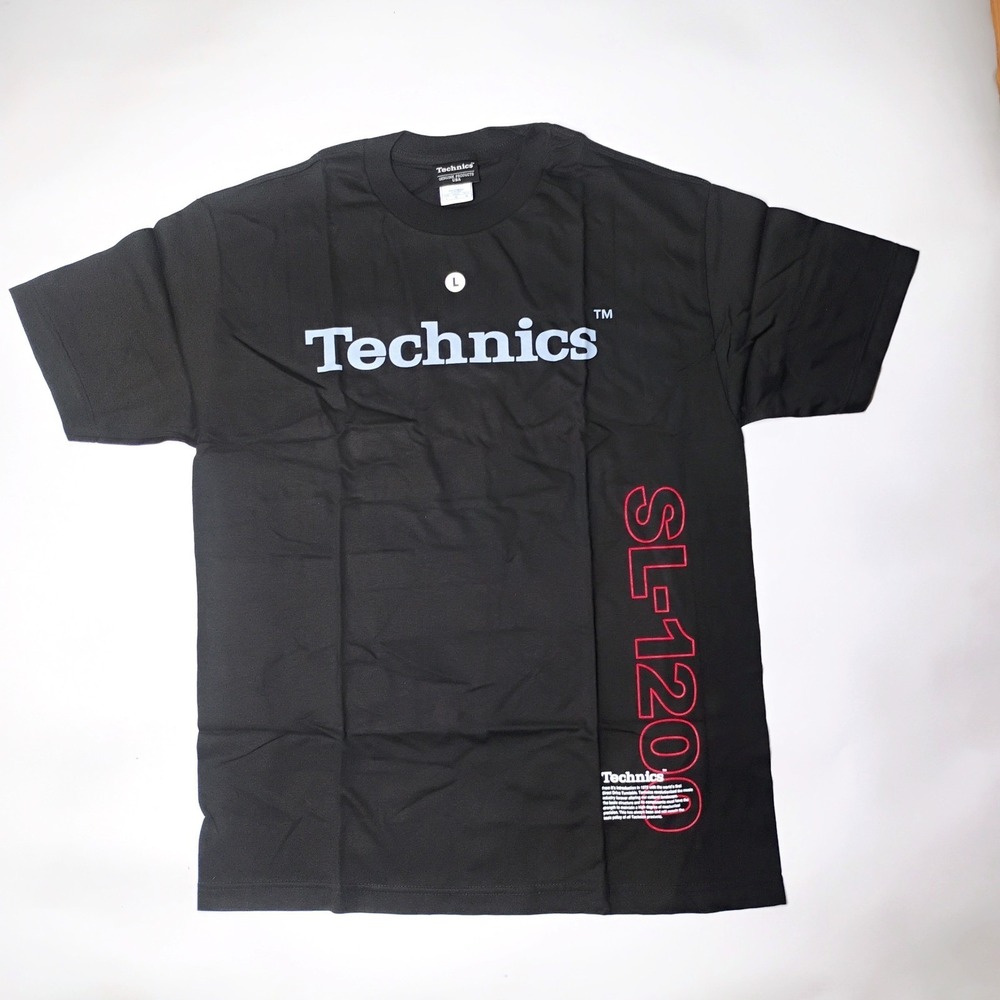 Technics Men's Black TShirt Size L Short Sleeve Vintage 1990's SL 1200 Turntable